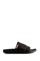 Hunter Womens Elastic Slide - Black