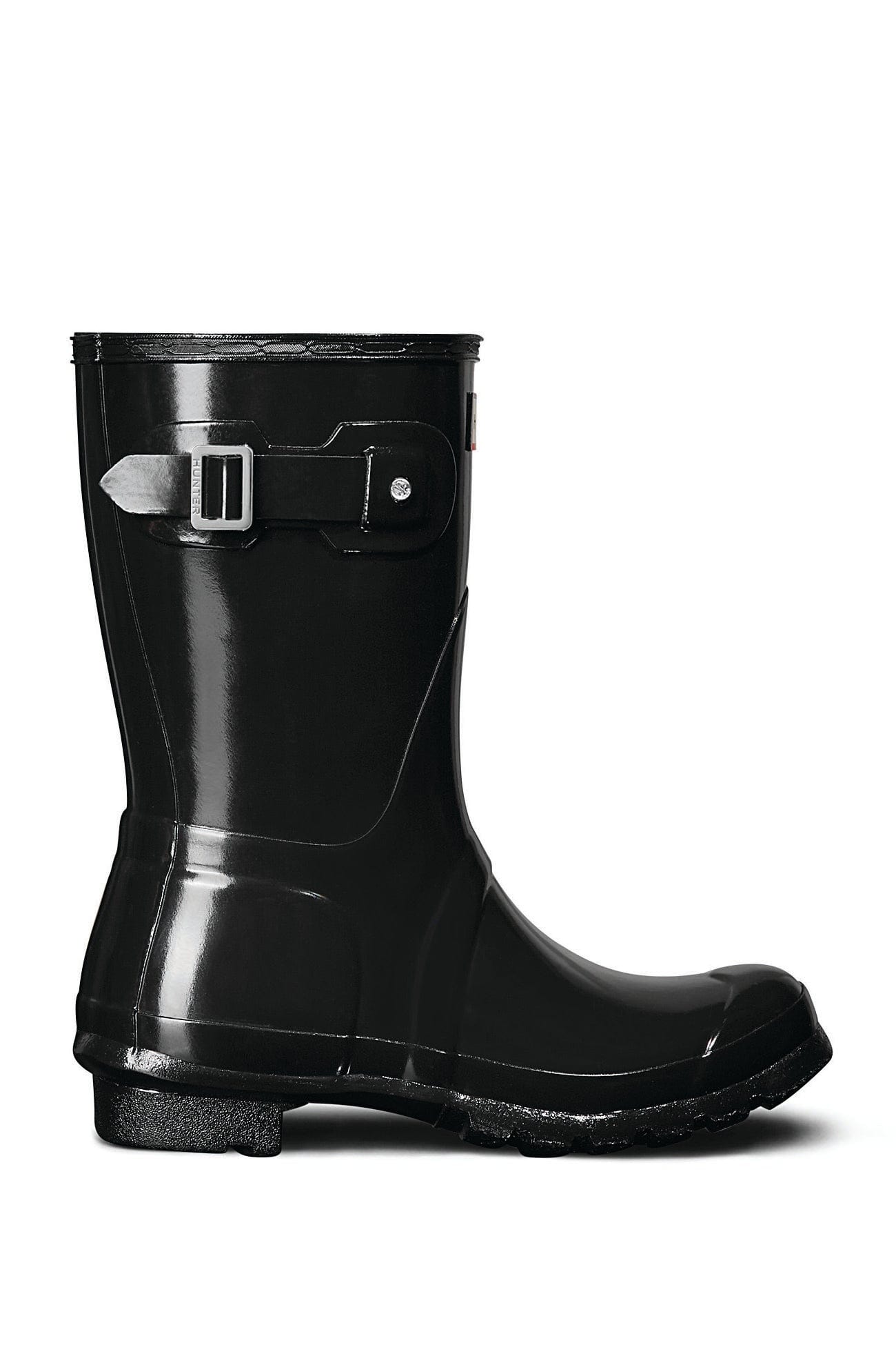 Hunter Womens Original Short Gloss Boot - Black