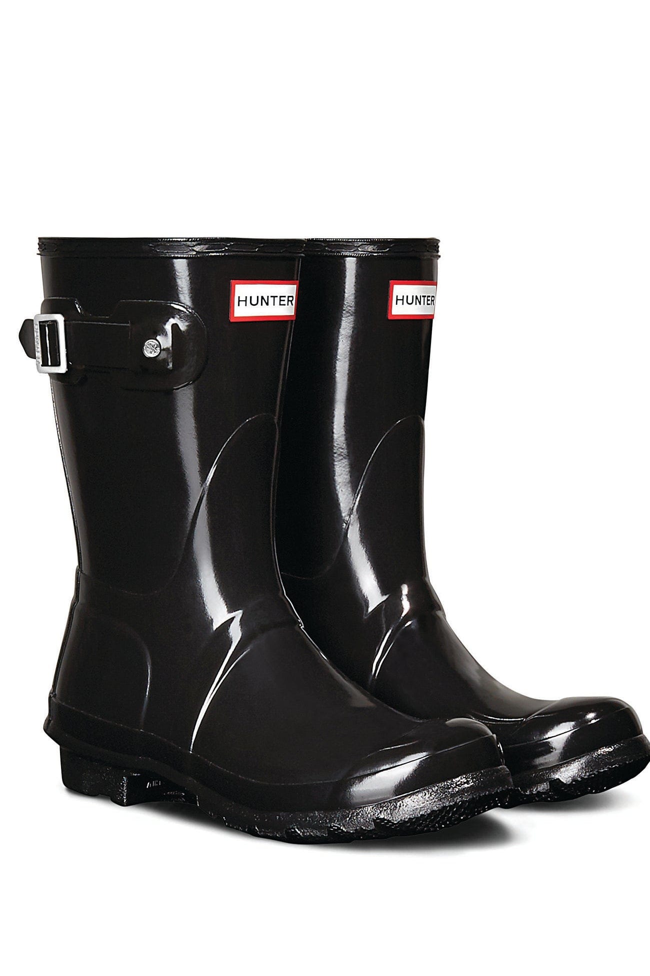 Hunter Womens Original Short Gloss Boot - Black