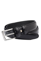 Ibex 40mm Stitched Edge Full Grain Leather Belt - Black