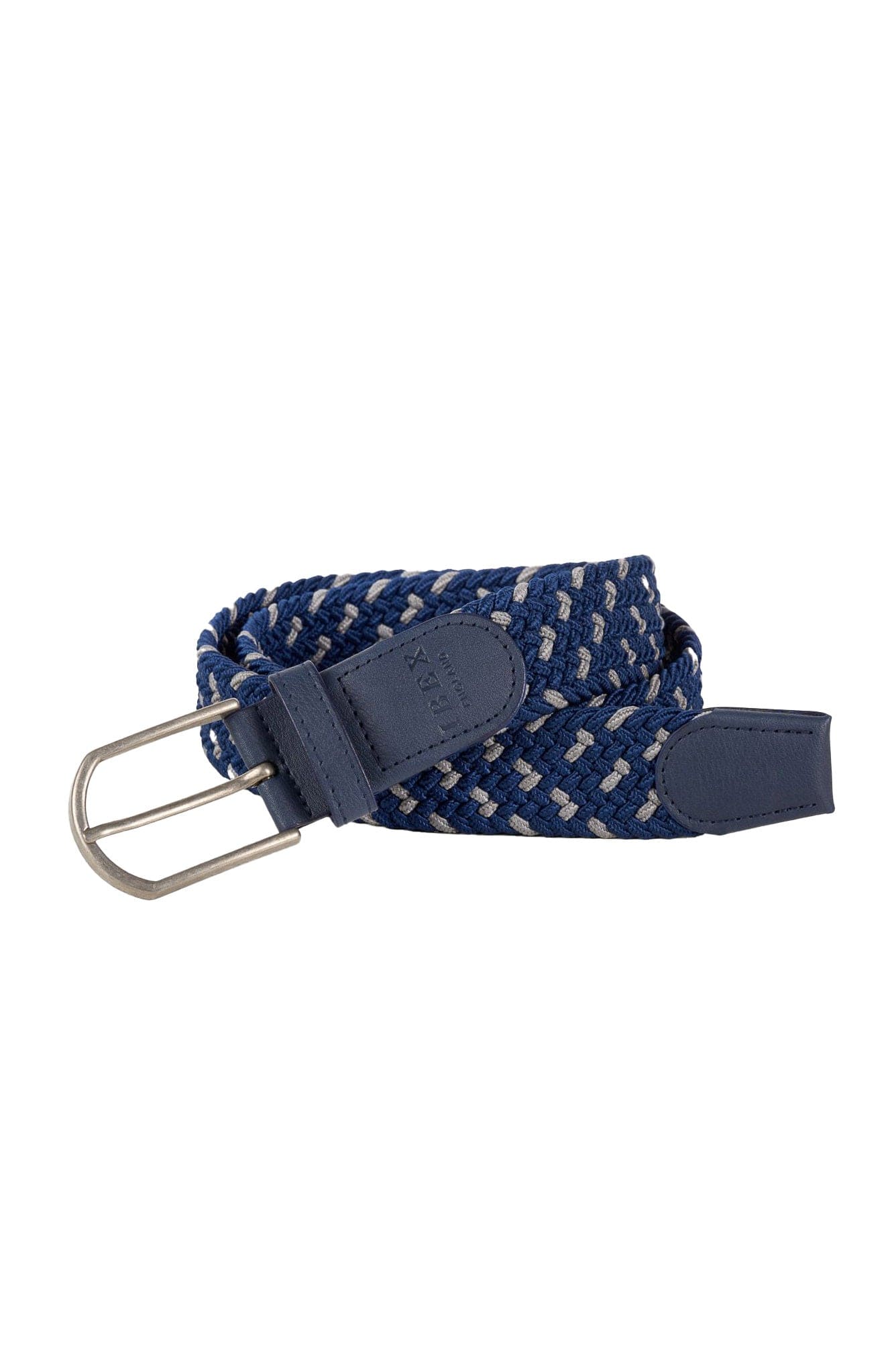 Ibex Sustainable Woven Elasticated Belt - Grey/Navy