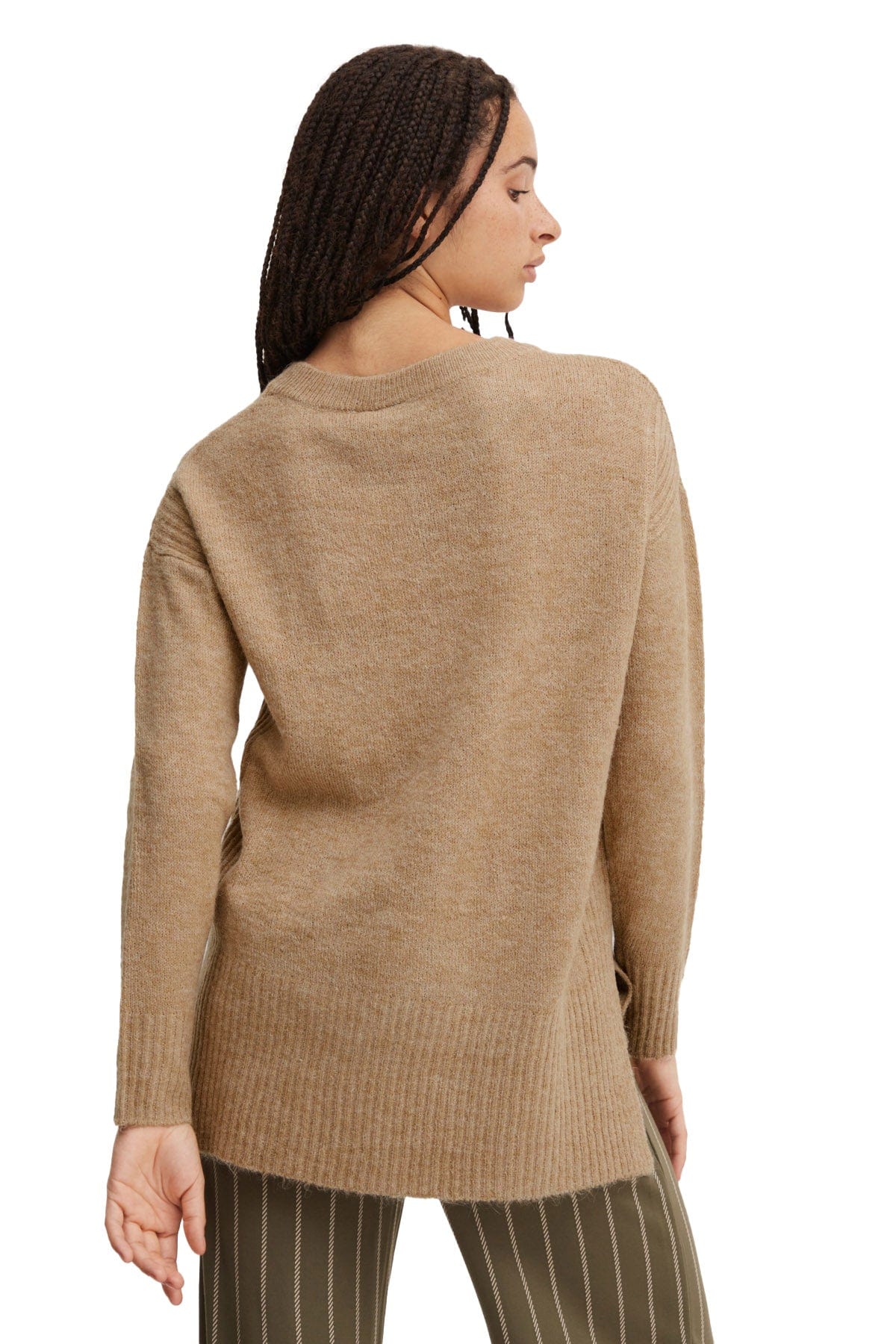 Ichi Kamara Long Sleeve Knit Pullover - Nomad