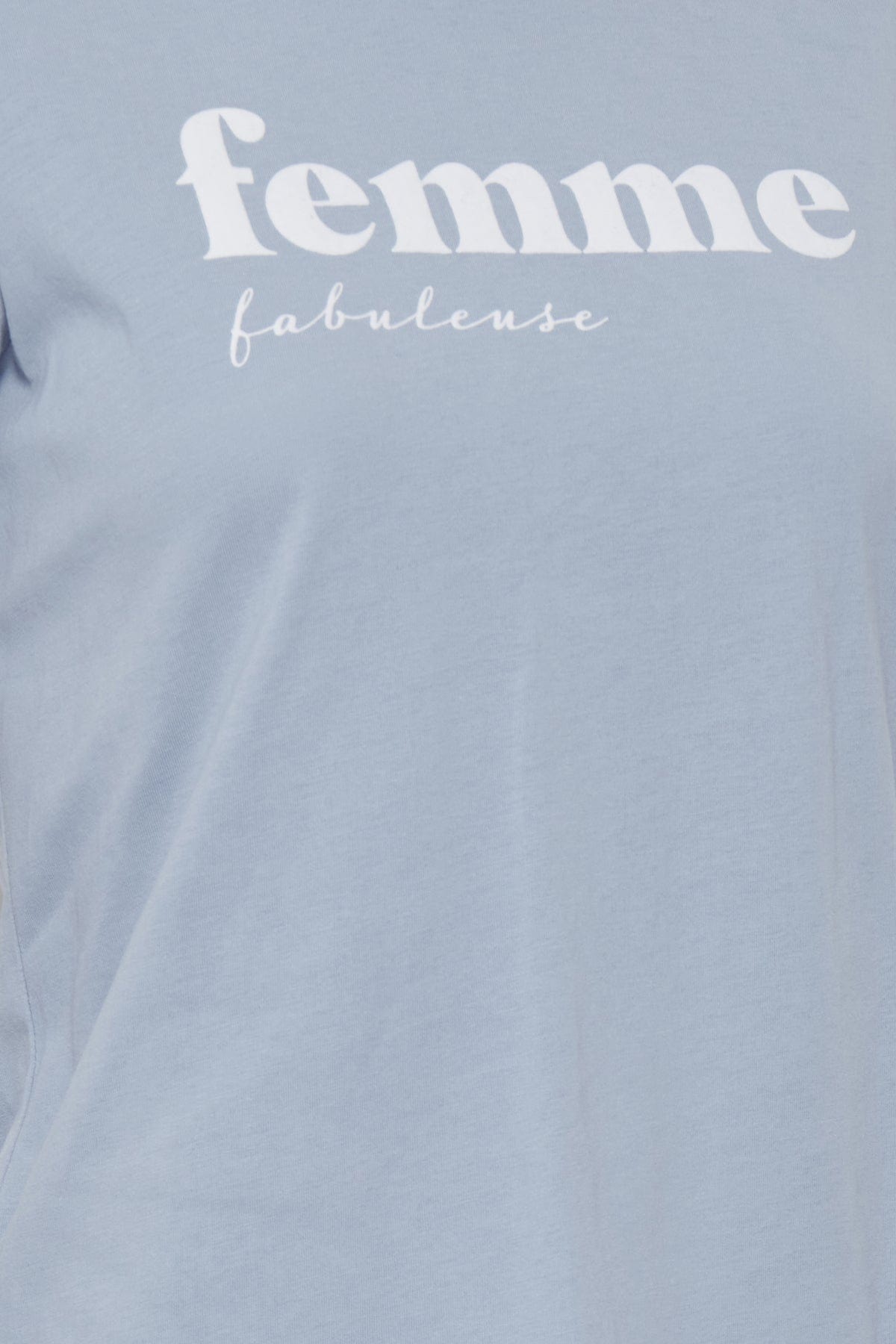 Ichi Runela Slogan T-Shirt - Forever Blue