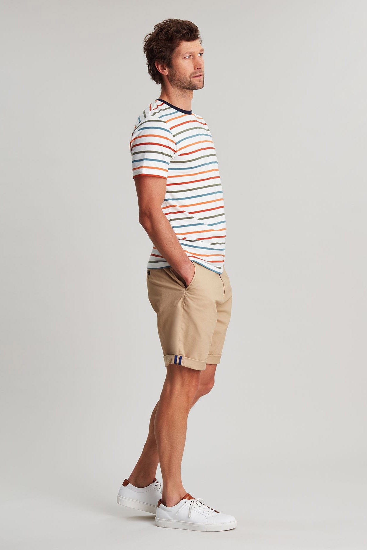 Joules Boathouse Stripe T-Shirt - Cream Multi Stripe