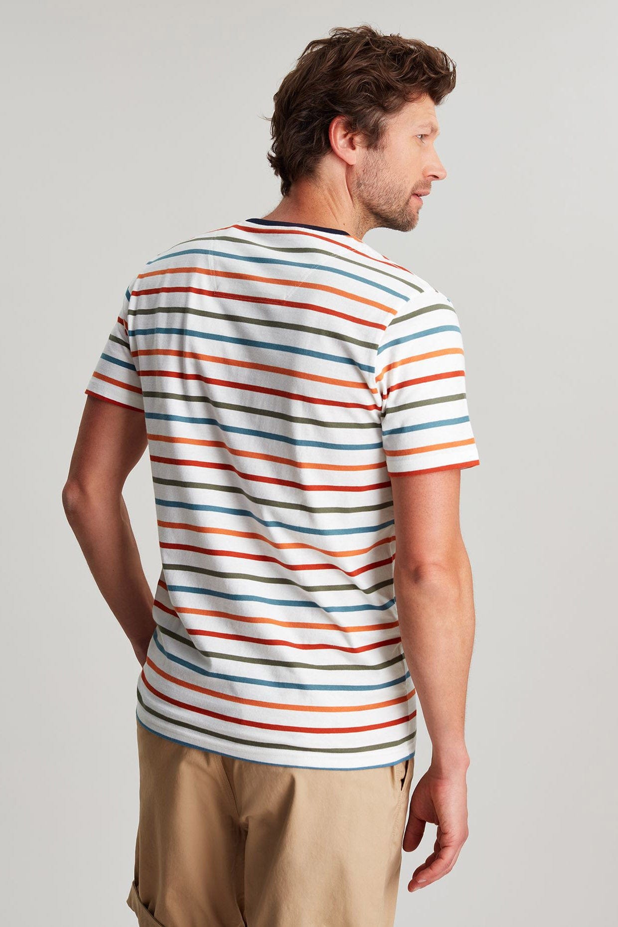 Joules Boathouse Stripe T-Shirt - Cream Multi Stripe