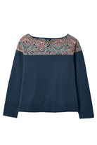 Joules Brancaster Print Long Sleeve Top - Paisley Stripe