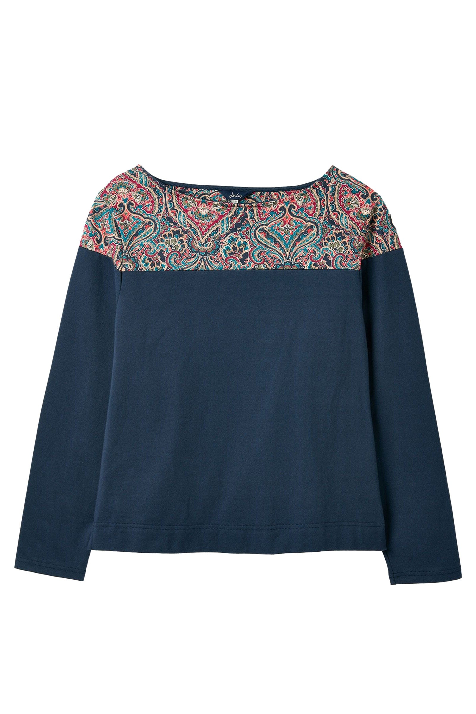 Joules Brancaster Print Long Sleeve Top - Paisley Stripe