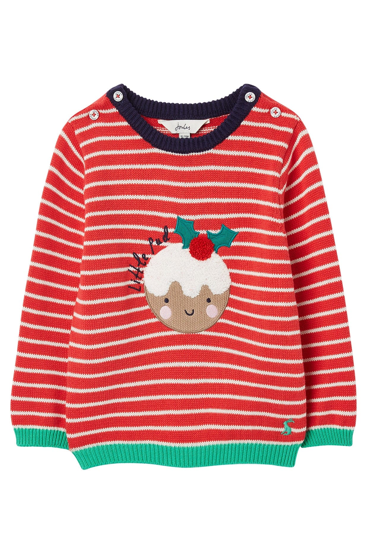 Joules Cracking Festive Knitted Jumper - Pudding Red