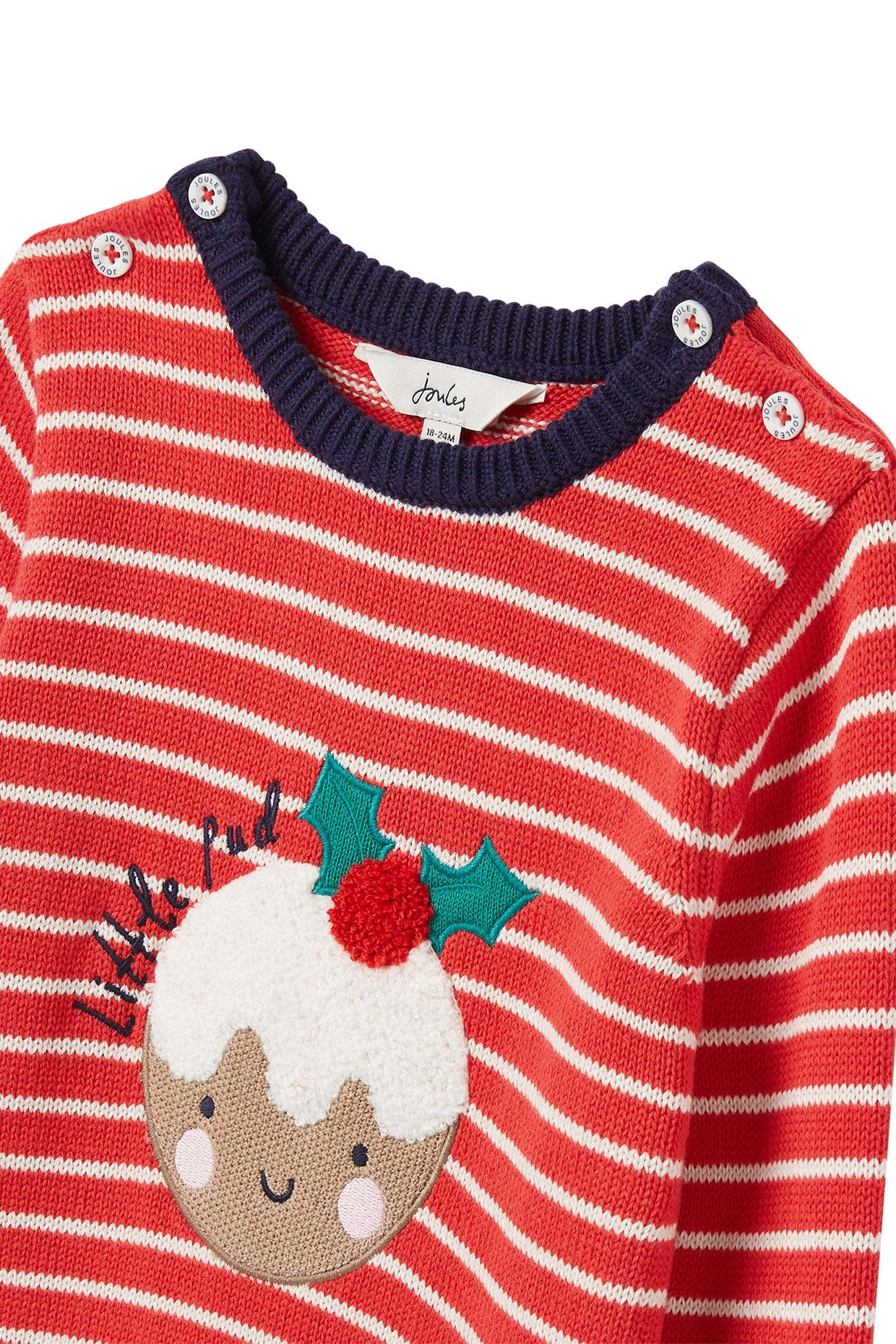 Joules Cracking Festive Knitted Jumper - Pudding Red