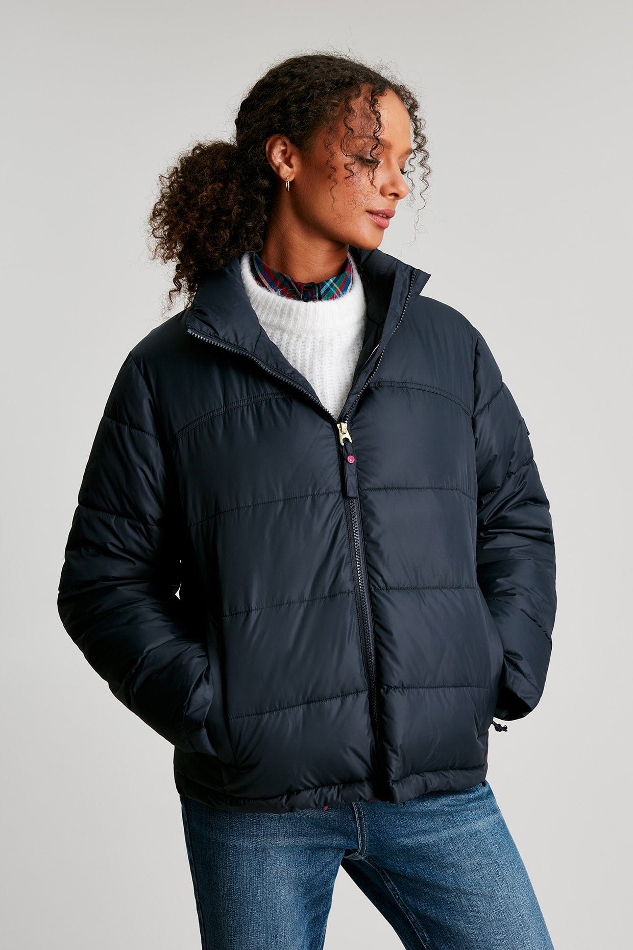 Joules Elberry Super Puffer Jacket - Marine Navy