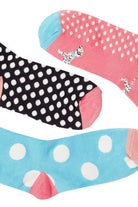 Joules Excellent Everyday 3 Pack Eco Vero Socks - Pink Dalmatian 217719_PINKDALM_4-8