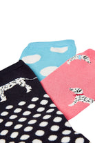 Joules Excellent Everyday 3 Pack Eco Vero Socks - Pink Dalmatian 217719_PINKDALM_4-8