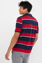 Joules Filbert Striped Polo Shirt - Navy Red Stripe