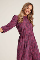 Joules Hazel Shirt Dress - Purple Feather