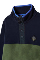 Joules Jaxon Colourblock Fleece - Navy Green