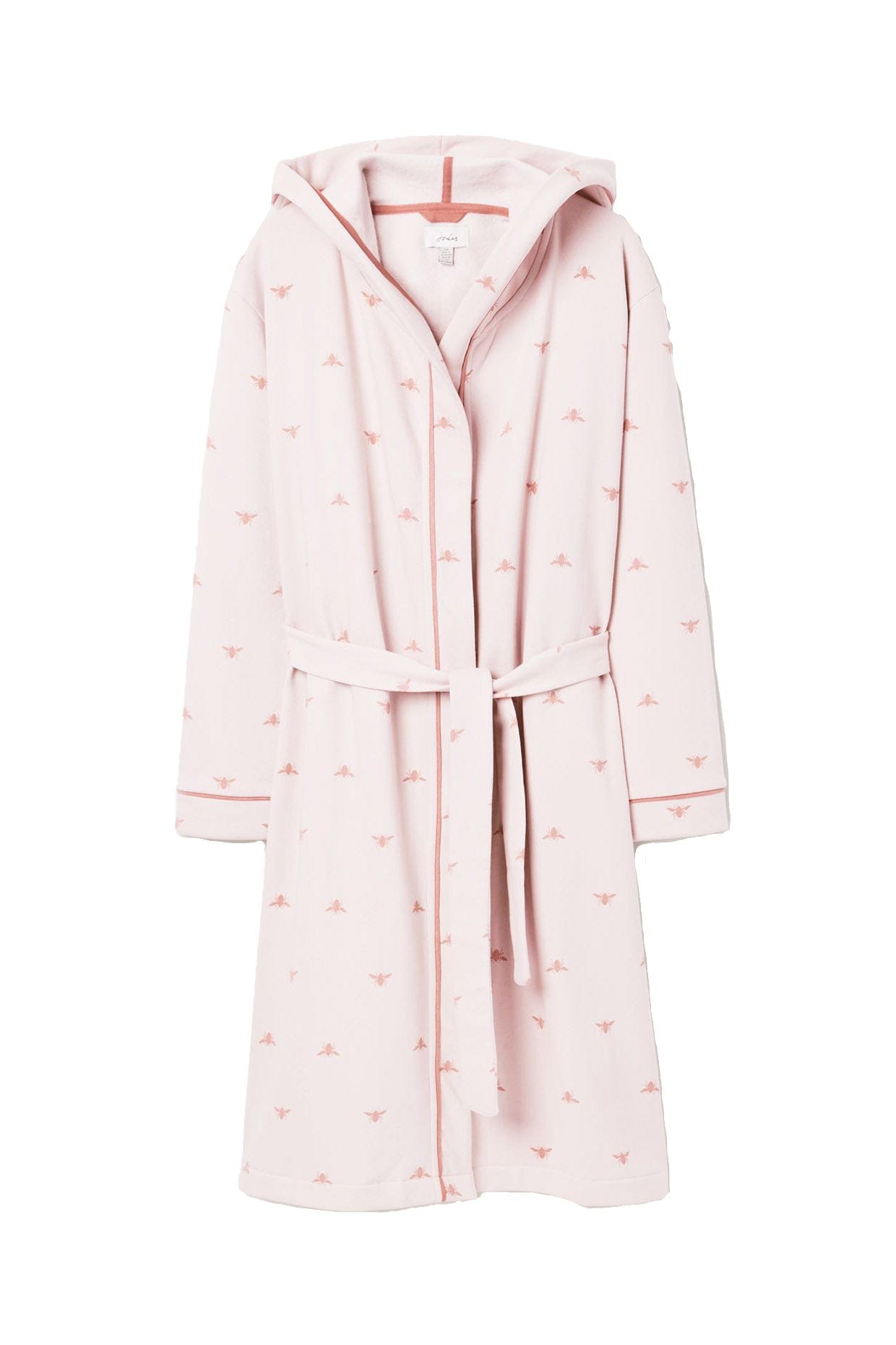 Joules Jonie Printed Jersey Dressing Gown - Pink Bees