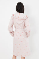 Joules Jonie Printed Jersey Dressing Gown - Pink Bees