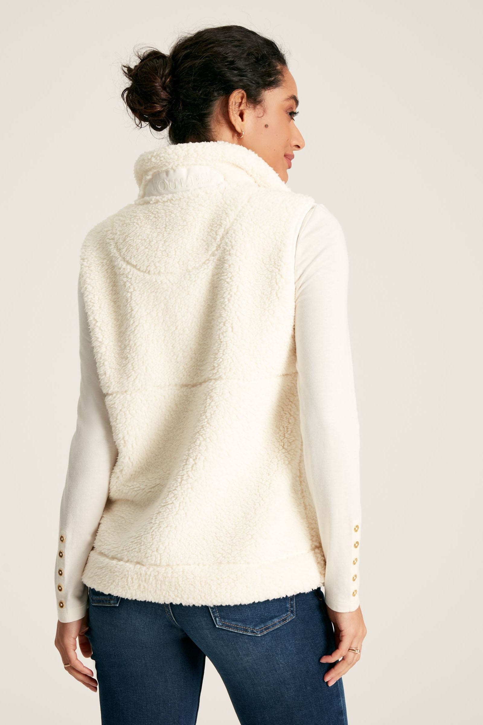 Joules Mallory Fleece Gilet - Creme