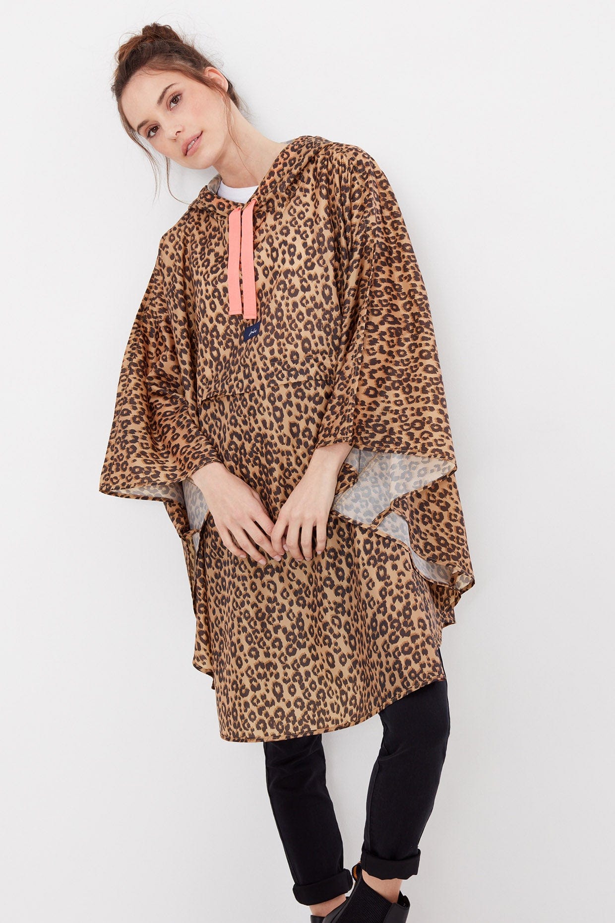 Joules Milport Rain Poncho - Leopard Tan 218556_LEOPTAN_OS