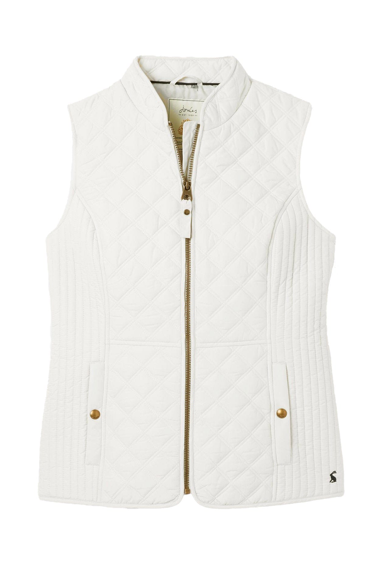 Joules Minx Quilted Gilet - Winter White