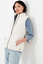 Joules Minx Quilted Gilet - Winter White