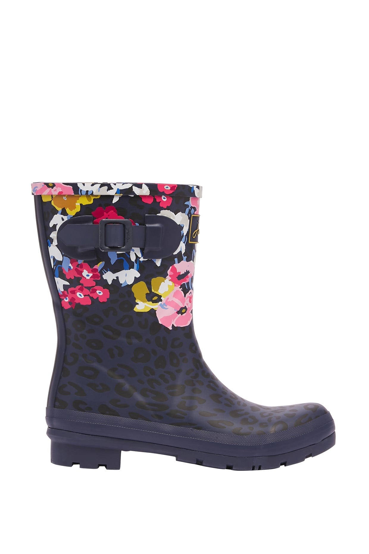 Joules Molly Mid Height Printed Wellies - Navy Leopard Floral – Potters ...