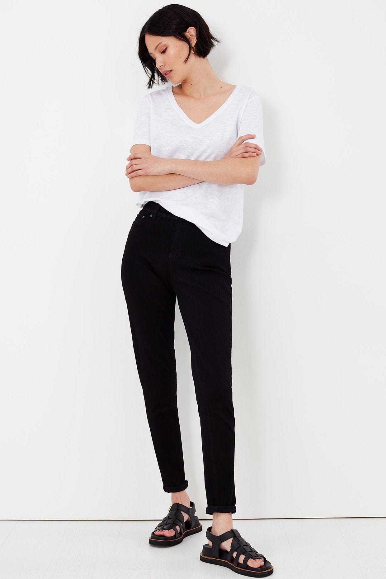 Joules Monroe High Rise Stretch Skinny Jeans - Black