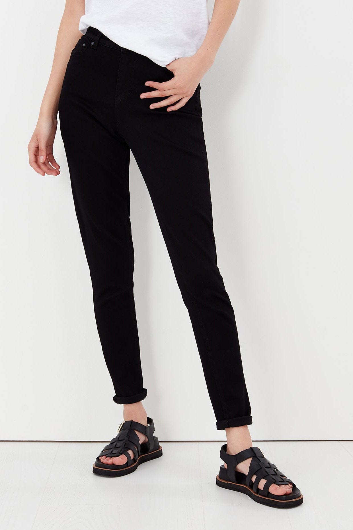 Joules Monroe High Rise Stretch Skinny Jeans - Black