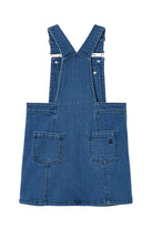 Joules Phoebe Dungaree Dress - Mid Blue