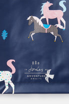 Joules Raindance Waterproof Recycled Printed Jacket - Navy Horses