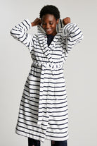 Joules Rita Dressing Gown - Navy Cream Stripe