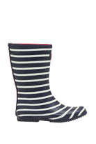 Joules Roll Up Flexible Printed Wellies - Navy Stripe