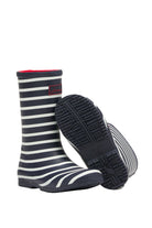 Joules Roll Up Flexible Printed Wellies - Navy Stripe