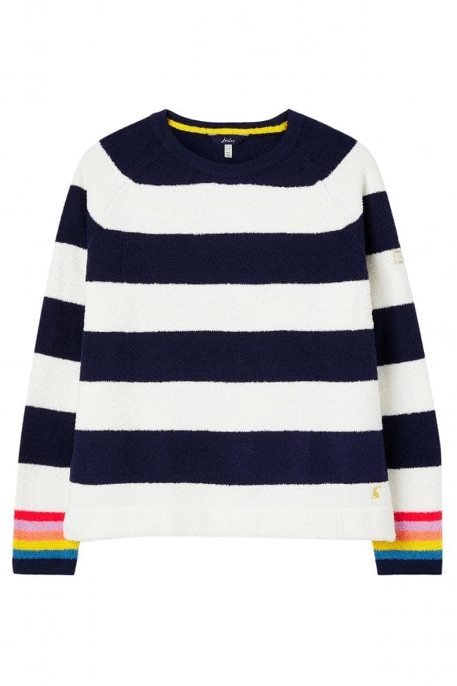 Joules Seaport Chenille Jumper - Cream Navy Stripe