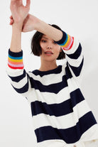 Joules Seaport Chenille Jumper - Cream Navy Stripe