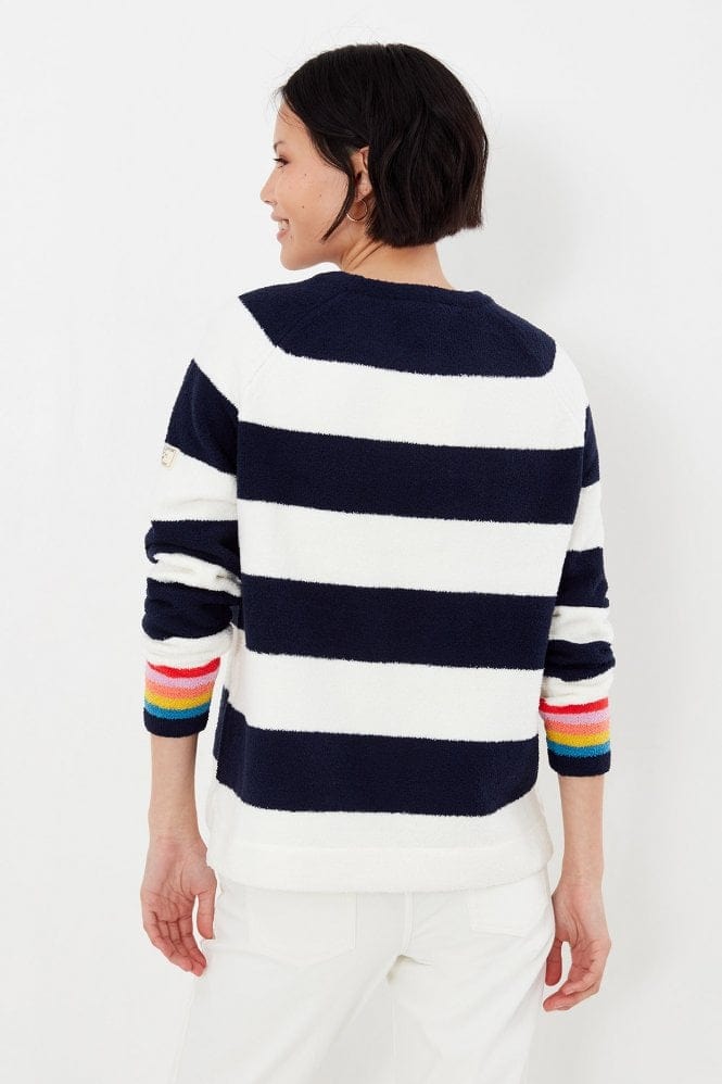 Joules Seaport Chenille Jumper - Cream Navy Stripe