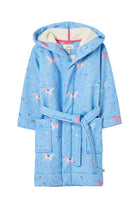 Joules Starlight Fleece Lined Dressing Gown - Blue Horse