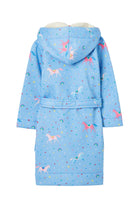 Joules Starlight Fleece Lined Dressing Gown - Blue Horse