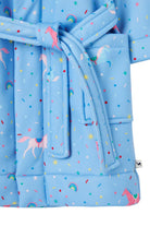 Joules Starlight Fleece Lined Dressing Gown - Blue Horse