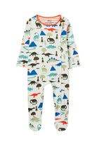 Joules Zippy Organic Cotton Printed Babygrow - Dino