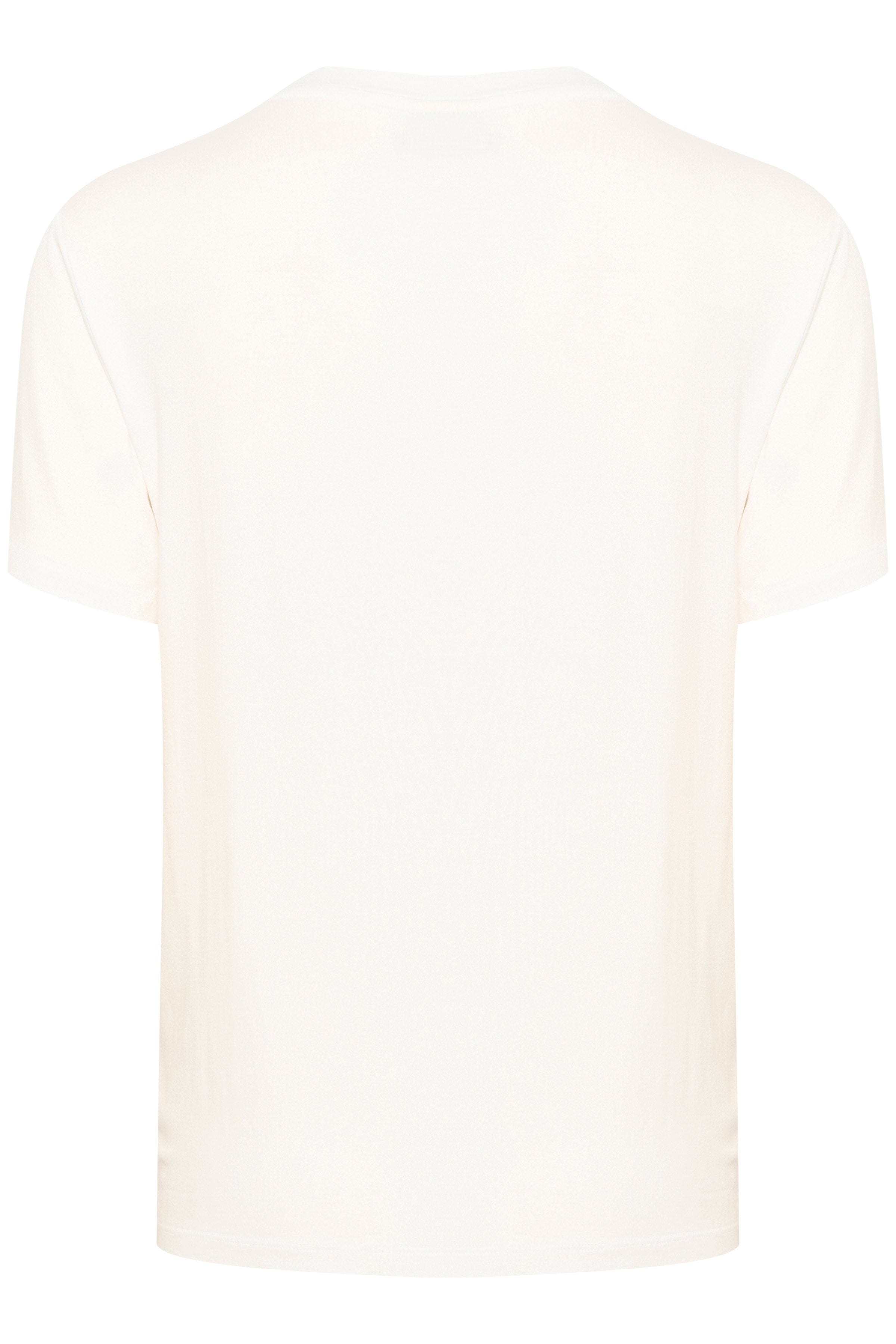 Kaffe Frida V-Neck T-Shirt - Chalk