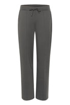 Kaffe Jenny Wide Leg Jersey Trousers - Black Oyster