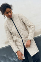 Kaffe Loreen Long Quilted Jacket - Feather Gray