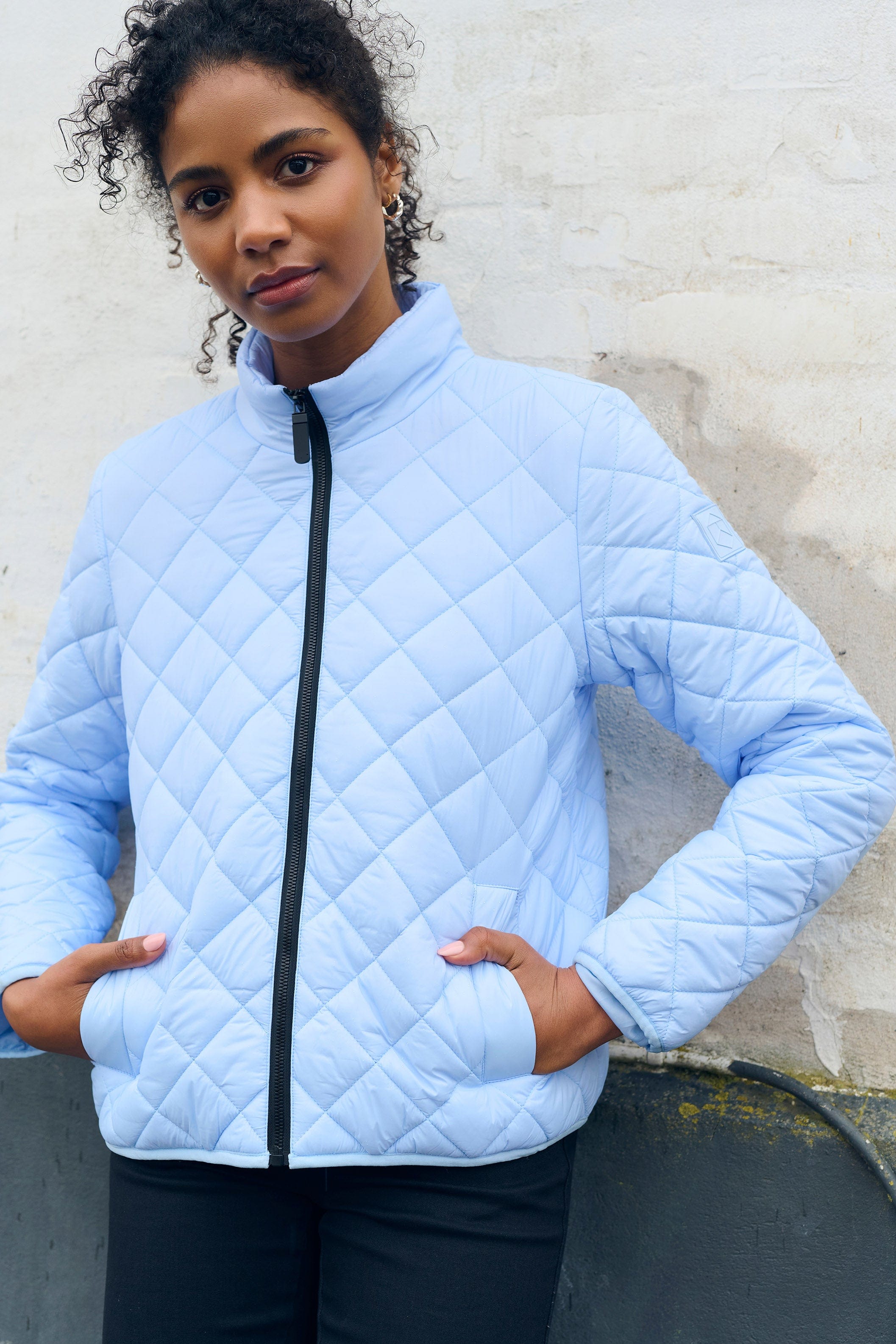 Kaffe Loreen Short Quilted Jacket - Windsurfer