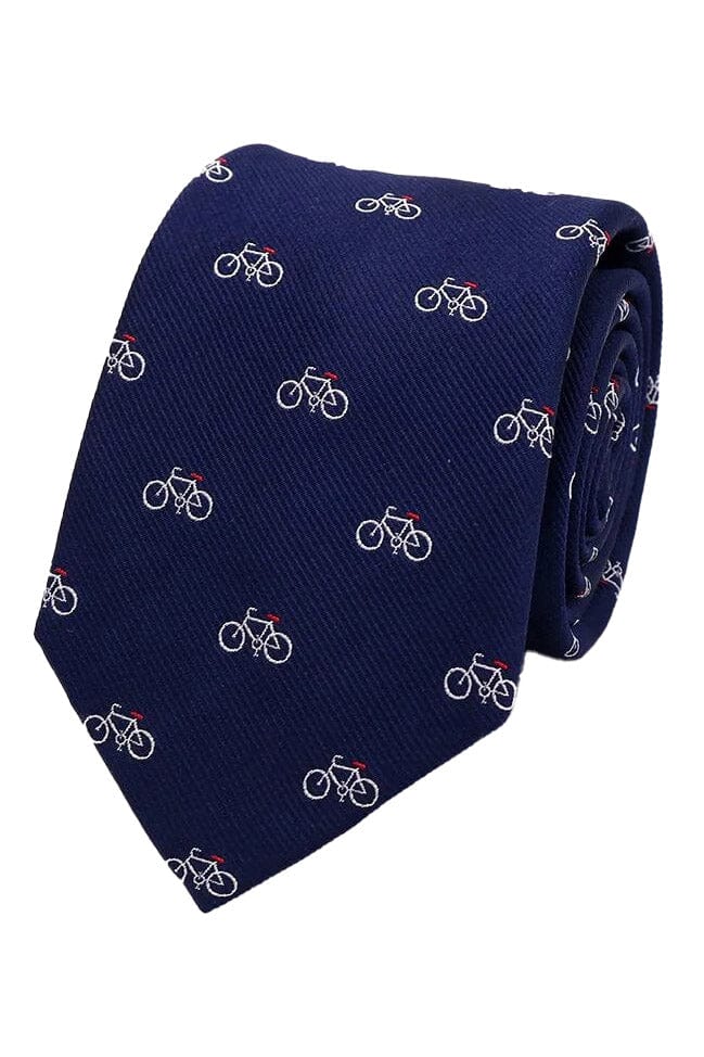 Lloyd Attree & Smith Bicycle Silk Tie - Navy S9713_1_OS