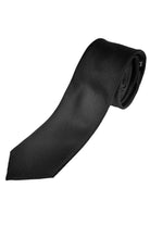 Lloyd Attree & Smith Essentials Skinny Satin Tie - Black T9001_1_OS