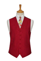 Lloyd Attree & Smith  Faux Suede Effect Waistcoat - Red