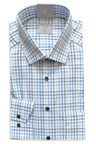 Marvelis Non-Iron Comfort Fit Check Shirt - White/Blue