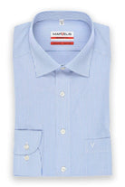 Marvelis Non-Iron Modern Fit Stripe Shirt - Blue/White