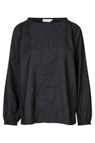 Masai Daiya Crinkle Effect Top - Black